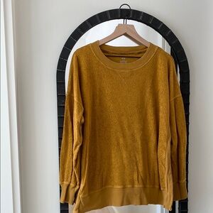 Aerie Mustard Side Split Sweatshirt